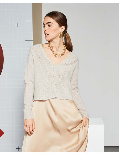 imagem de Cardigan Senhora Beige1