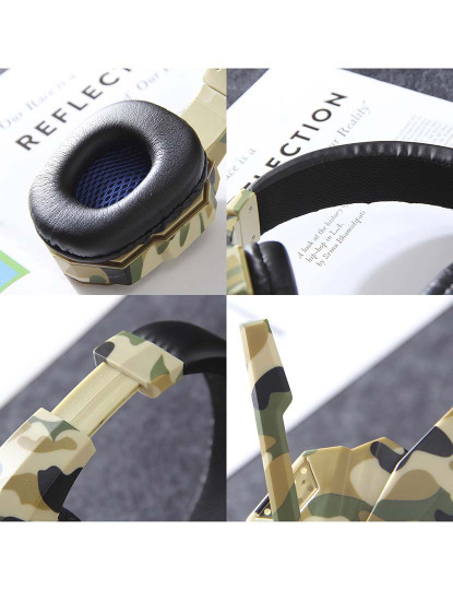 imagem de Headset Luz Led Castanho Camuflado4