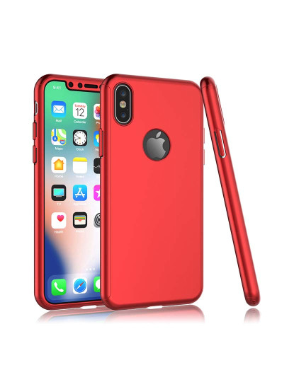 imagem de Capa Vidro Temperado iPhone X Vermelho1