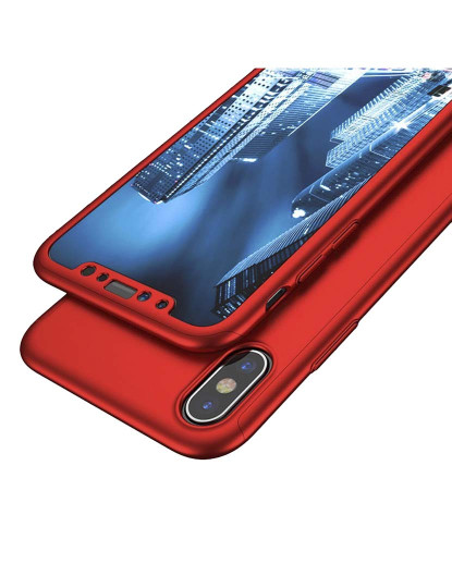 imagem de Capa Vidro Temperado iPhone X Vermelho5