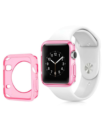 imagem de Capa de Silicone Apple Watch 42MM Rosa1