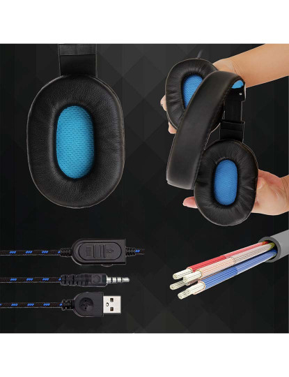 imagem de Auriculares Gaming Azul4