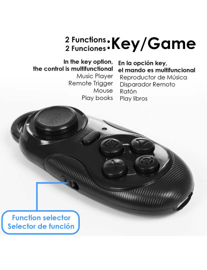 imagem de Controle de gamepad com conexão Bluetooth 4.0 Preto 2