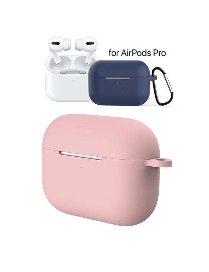 imagem de Capa De Silicone Para Base De Carga De Airpods Pro Rosa1