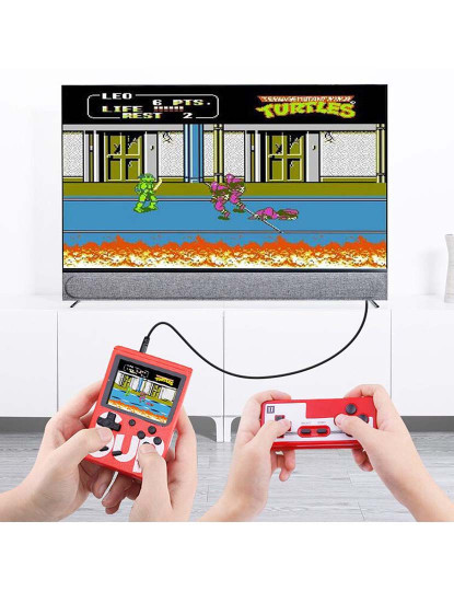 DAM. Consola de videojogos X7 com ecrã e 500 jogos de 8 bits