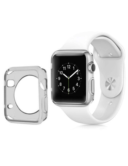 imagem de Capa de Silicone Apple Watch 38MM Cinza1