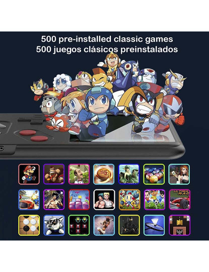 imagem de Consola Portátil com 500 Jogos Clássicos Pré Instalados2