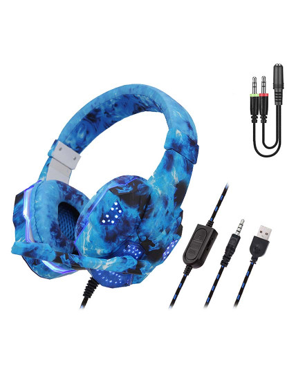 imagem de Auriculares Gaming Led Azul1