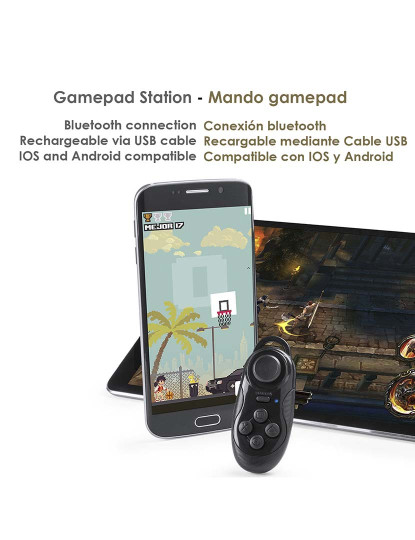 imagem de Controle de gamepad com conexão Bluetooth 4.0 Preto 3