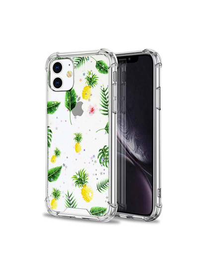 imagem de Capa de TPU de alta proteção  iPhone 12 Mini Tropical  Verde2