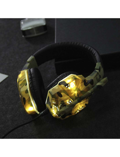 imagem de Headset Luz Led Castanho Camuflado3