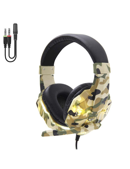 imagem de Headset Luz Led Castanho Camuflado1