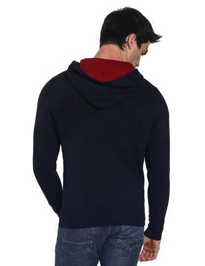 imagem de Sweatshirt Homem Azul Escuro e Vermelho2