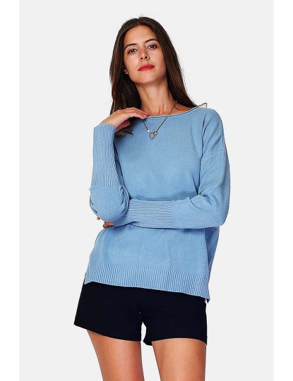 imagem de Sweatshirt Senhora Azul e Cinza1