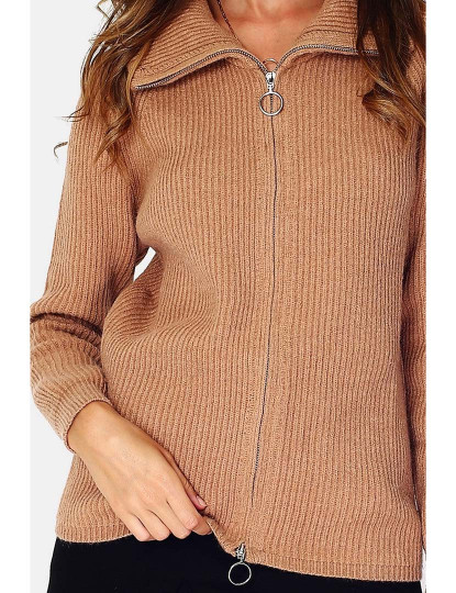 imagem de Cardigan Senhora Camel Escuro4