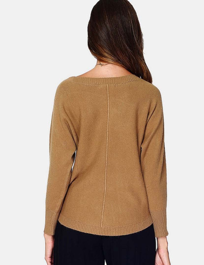 imagem de Sweatshirt Senhora Camel Escuro3