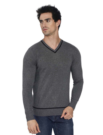 imagem de Sweatshirt Homem Cinza Escuro e Preto1