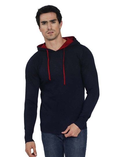 imagem de Sweatshirt Homem Azul Escuro e Vermelho1