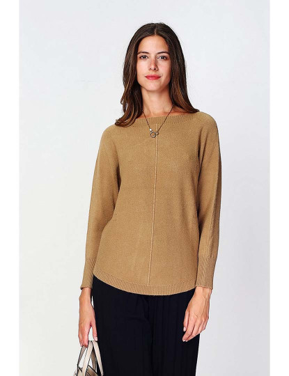 imagem de Sweatshirt Senhora Camel Escuro1