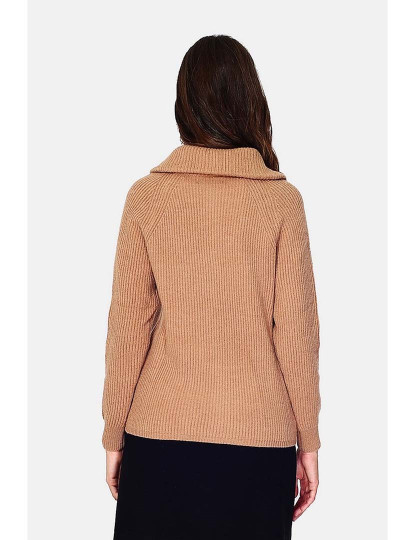 imagem de Cardigan Senhora Camel Escuro3