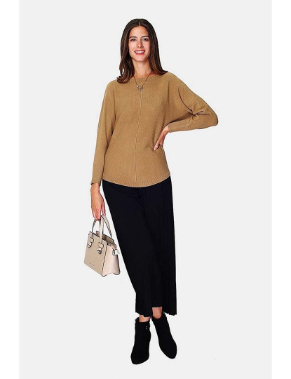 imagem de Sweatshirt Senhora Camel Escuro2