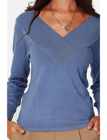 imagem de Sweatshirt Senhora Azul e Cinza4