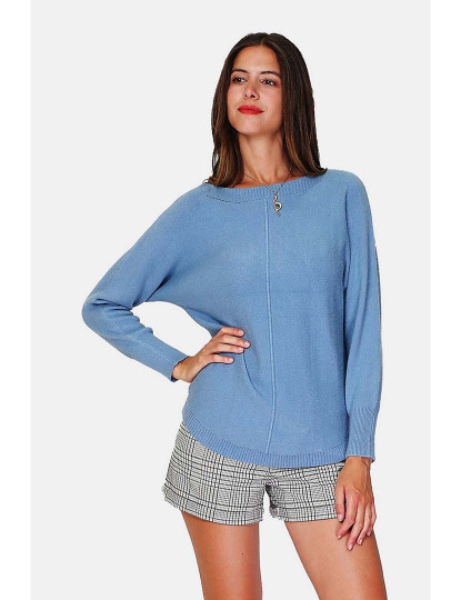 imagem de Sweatshirt Senhora Azul e Cinza1