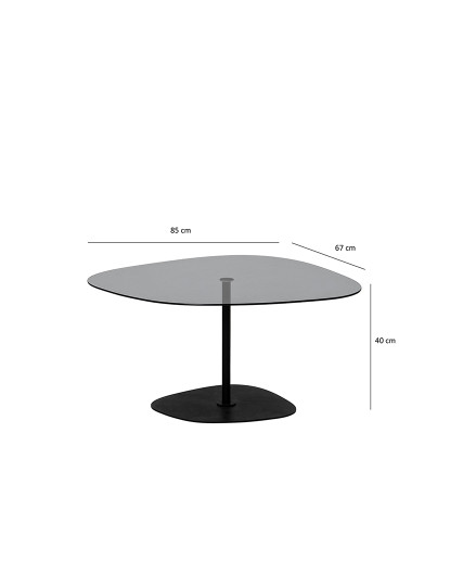 imagem de Mesa de Centro Soho Cinza Escuro<br>Preto9