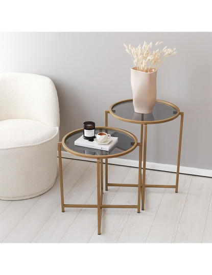 imagem de Conjunto de mesa de centro S407U Ouro<br>Fuma1