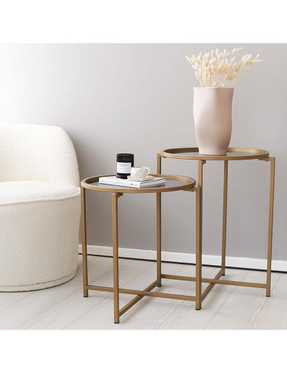 imagem de Conjunto de mesa de centro S407K Ouro<br>Fuma1