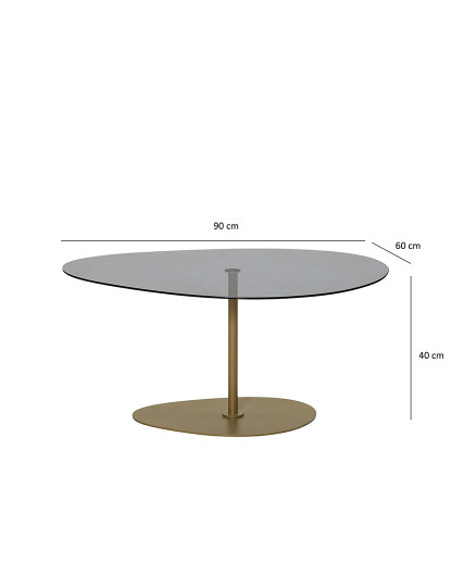 imagem de Mesa de Centro Porto Cinzento Escuro<br>Dourado10