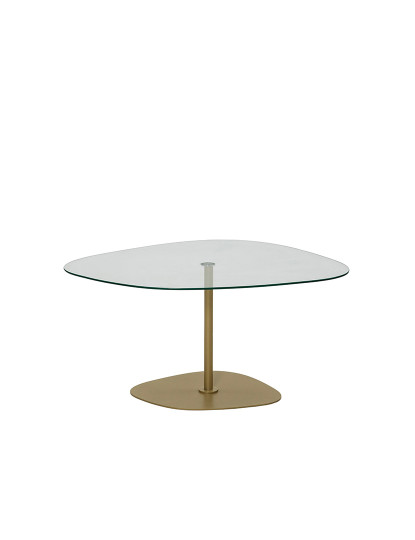 imagem de Mesa de Centro Soho Transparente<br>Dourado9