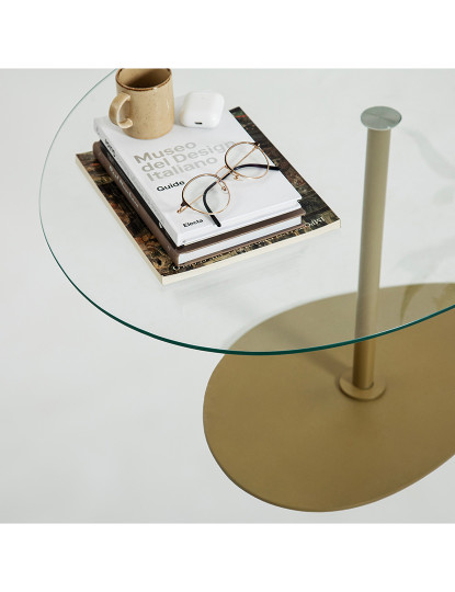 imagem de Mesa de Centro Porto Transparente<br>Dourado7