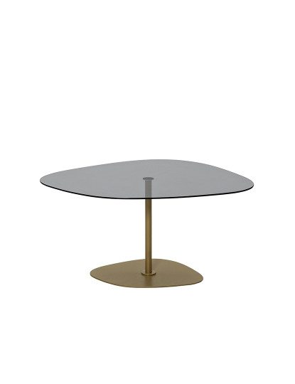 imagem de Mesa de Centro Soho Cinza Escuro<br>Dourado8