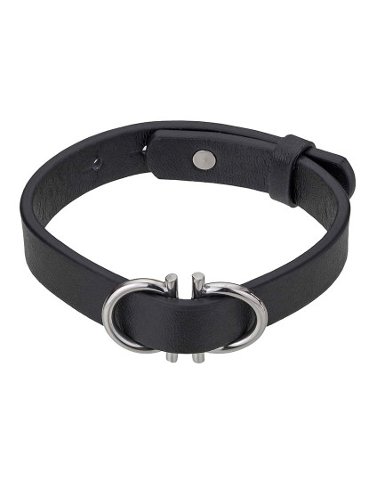 imagem de Pulseira Christian  Homem Preto e Prateado1