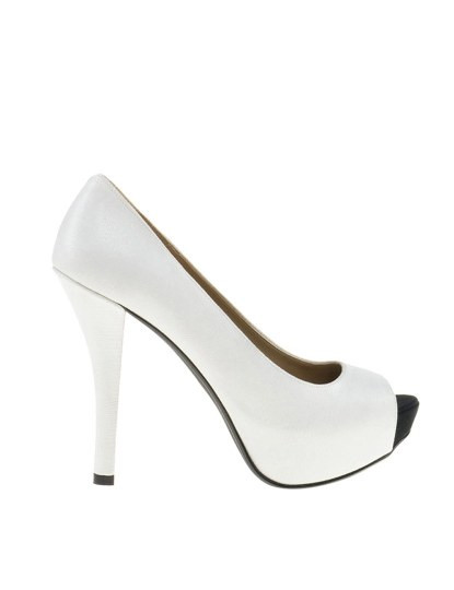 imagem de Sapatos Peep-Toe Branco Senhora2