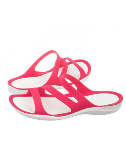 imagem de Crocs Swiftwater Sandal W Paradise Rosa E Branco3