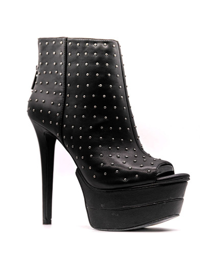 imagem de Botins Peep Toe Preto 1