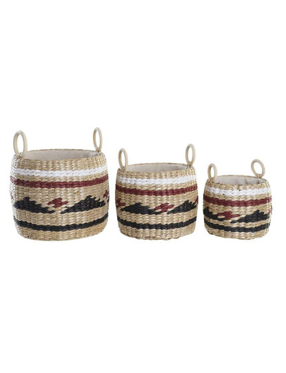 imagem de Conjunto de Cestas DKD Home Decor Fibra natural (30 x 30 x 25 cm)1