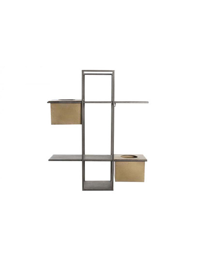 imagem de Estantes DKD Home Decor Preto Metal Cobre 2 Prateleiras (50 x 16 x 60 cm)1