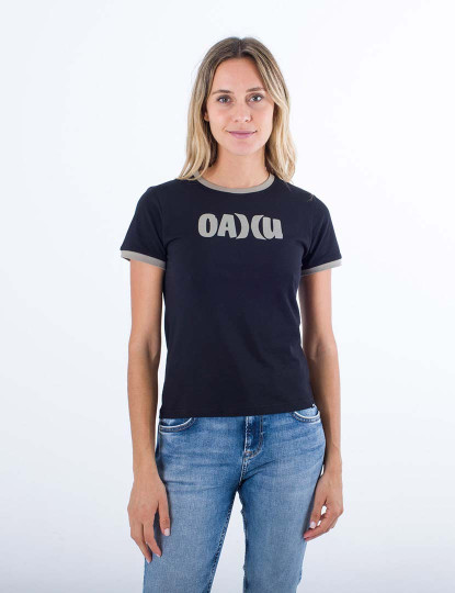 imagem de T-shirt Senhora W Oceancare Aloha Preto1