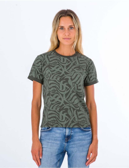 imagem de T-shirt Senhora W Ocencare Full Printpocket Verde Azeitona Night1