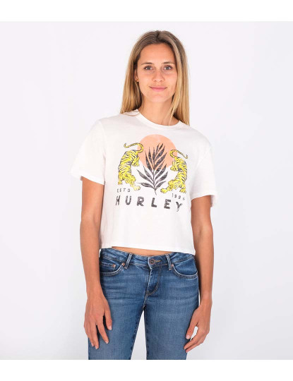 imagem de T-shirt Senhora Le Tigre Cropped Crew Marshmallow1