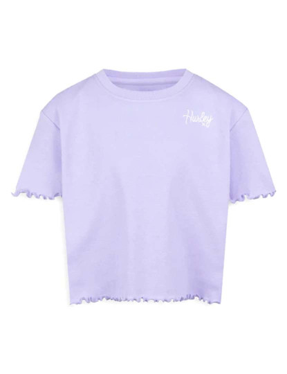 imagem de T-shirt Rapariga Hrlg Ribbed Boxy Roxo Pulse1