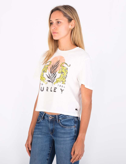 imagem de T-shirt Senhora Le Tigre Cropped Crew Marshmallow4