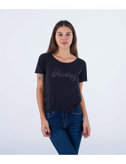 imagem de T-shirt Senhora W Oceancare Devore Preto3