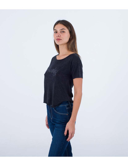 imagem de T-shirt Senhora W Oceancare Devore Preto2