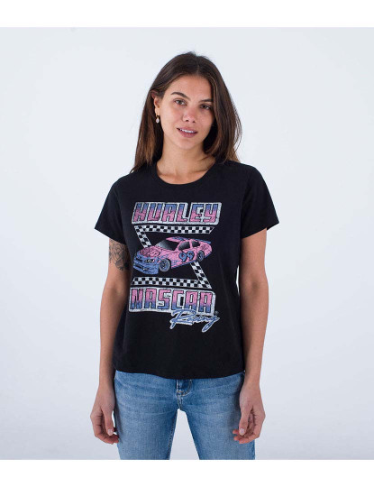 imagem de T-shirt Senhora Racecar Classic Preto1