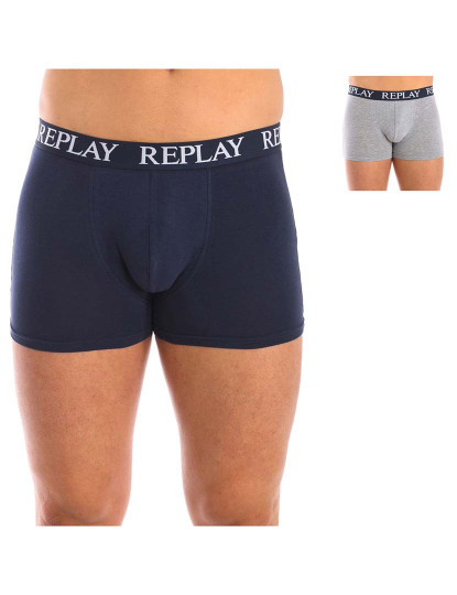 imagem de Boxers Homem Azul Navy Cinza8