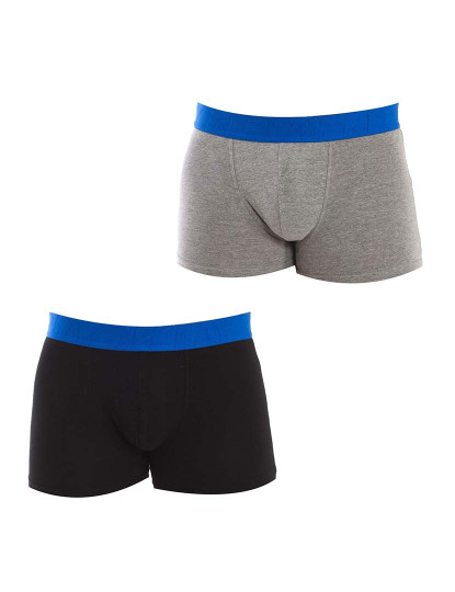 imagem de Boxers Homem Cinza Preto Azul1